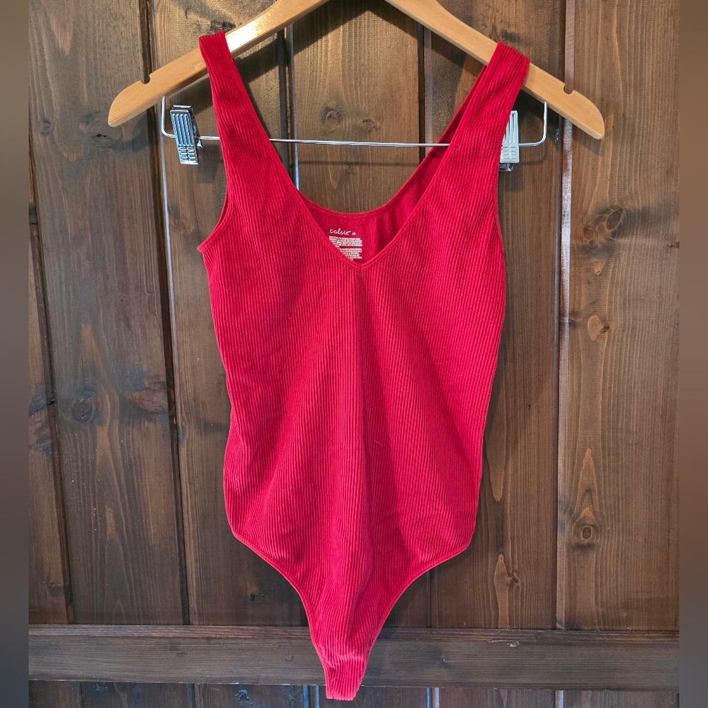 Colsie Vibrant Red Ribbed Kids Bodysuit